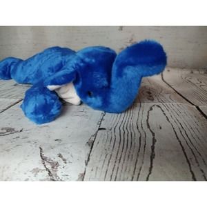 1998 vintage plush Ty Beanie Buddy Peanut The Elephant - Royal Blue - large EUC